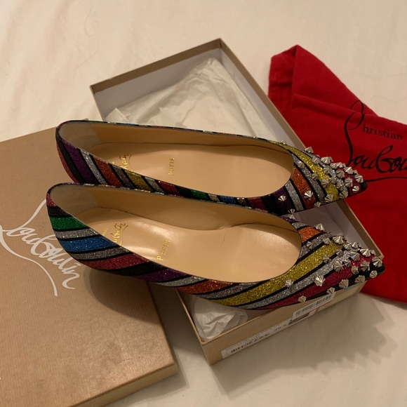 Christian Louboutin drama multicolor flats 38.5 - Picture 6 of 8